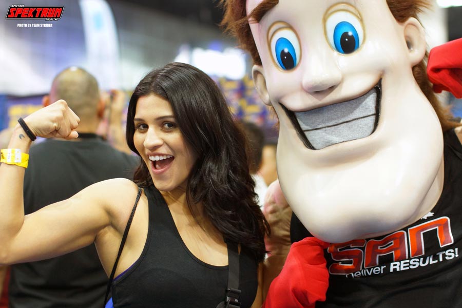 Our photographer having fun at the Fit Expo