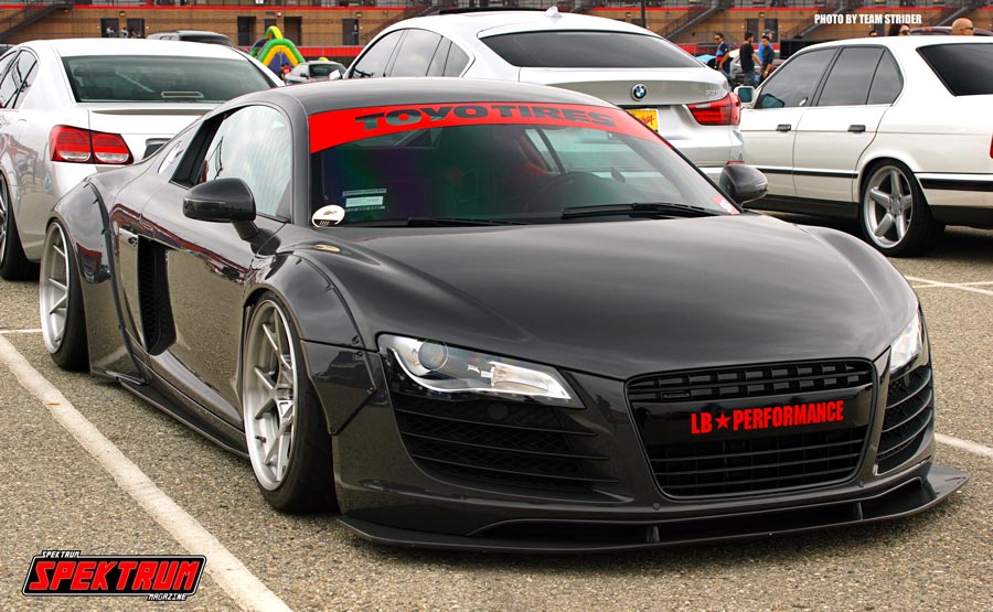 Even this crazy Liberty Walk R8 made an appearance