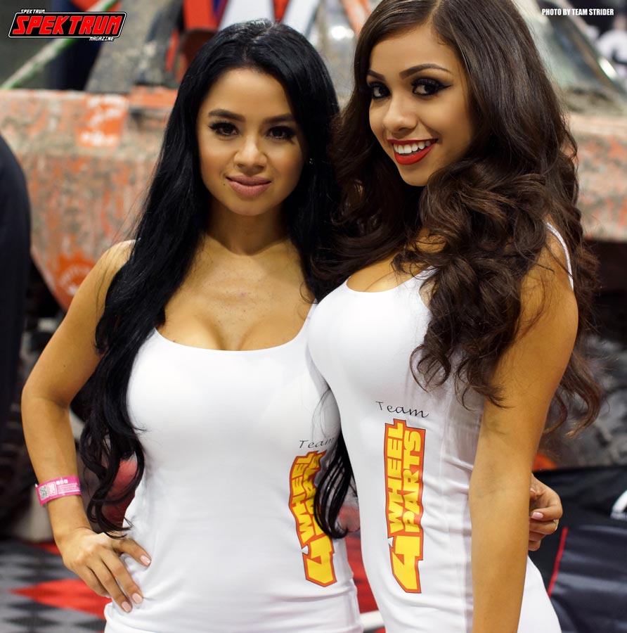 Two beautiful models from 4Wheel Parts at the DUB Show LA