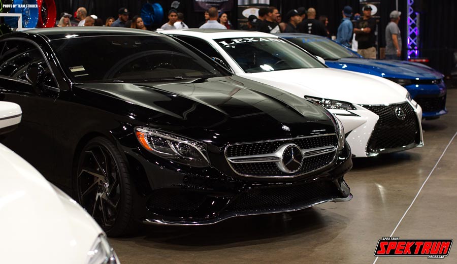 Line of Mercedes Benz's on display at the DUB Show LA