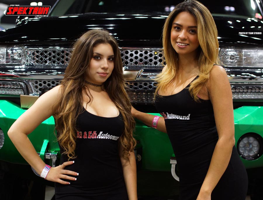 Two promotional models from the Al & Ed's Autosound Booth