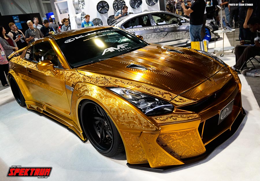 Gold etched Nissan GTR from AMF Forged Wheels