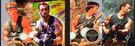 Arnold Shwarzenegger's character from Predator was the inspiration for the box art