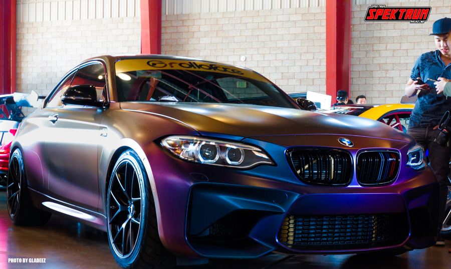 Check out this multi-colored Bimmer from the SoCal Season Opener. Photo by Gladeez