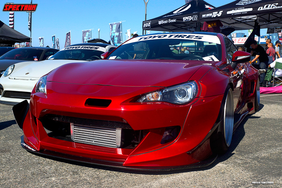 Scion/Toyota FR-S in red showing off its clean lines