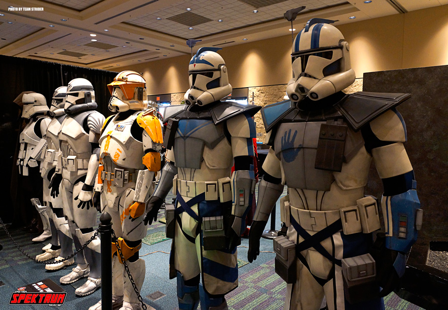 Clone Trooper armors on display